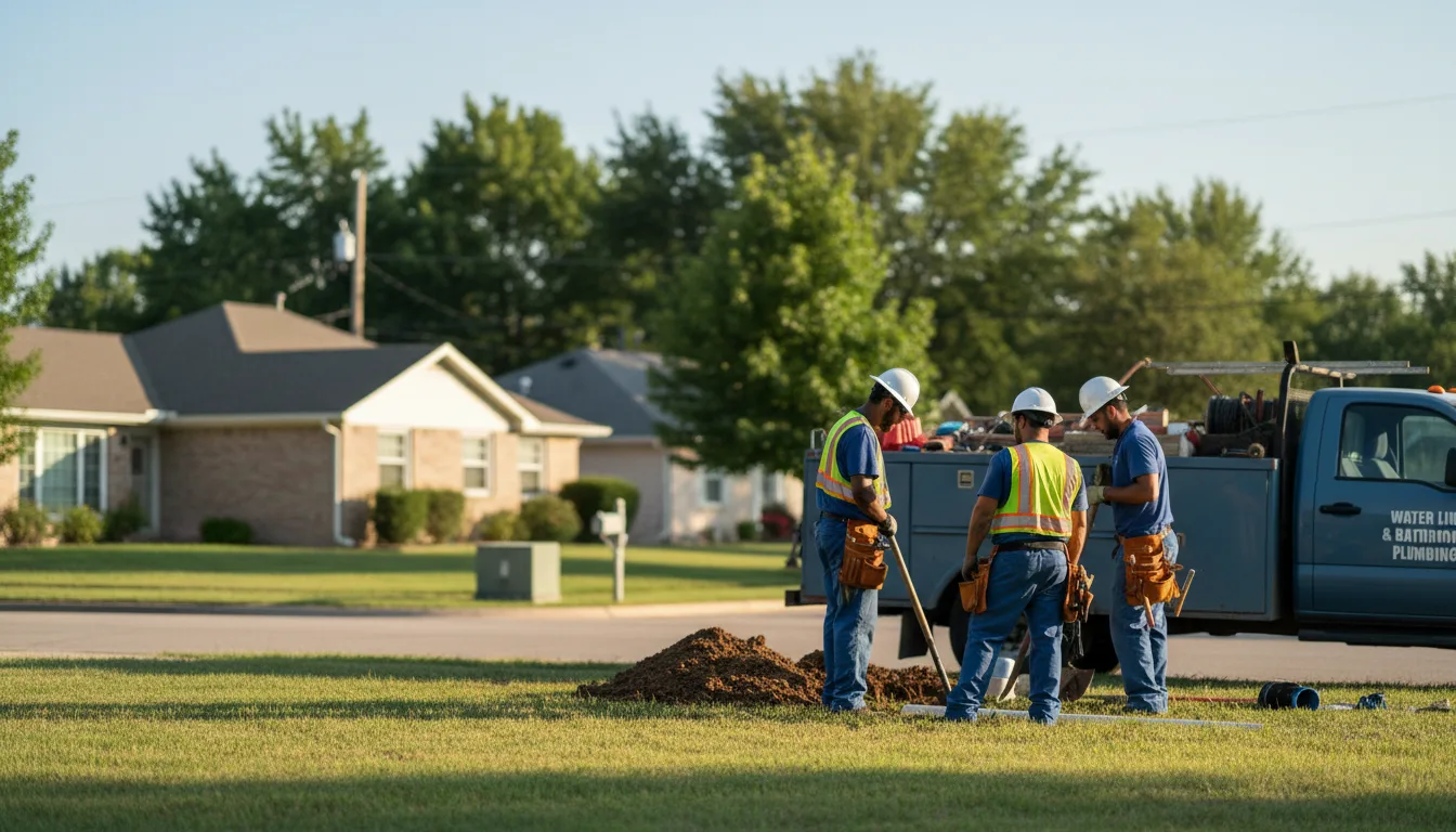 Residential water line and bathroom plumbing service in Leakey, TX